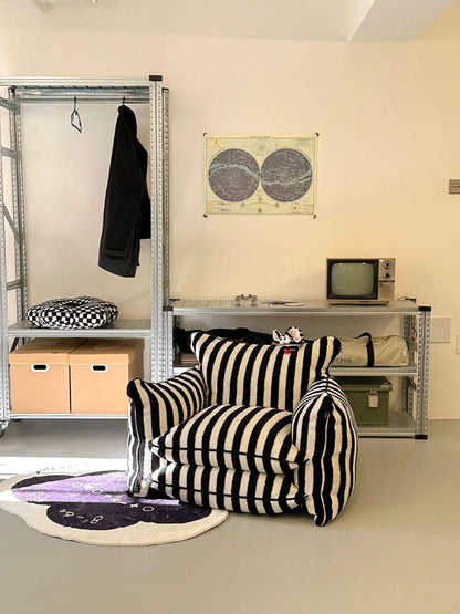 Playful Mind Striped Lazy Sofa Chair - TrendDora