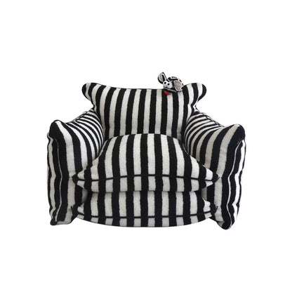 Playful Mind Striped Lazy Sofa Chair - TrendDora