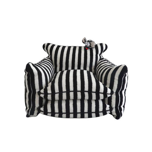 Playful Mind Striped Lazy Sofa Chair - TrendDora