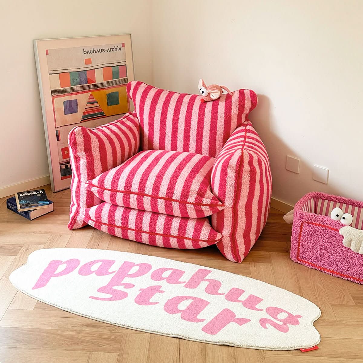 Playful Mind Striped Lazy Sofa Chair - TrendDora