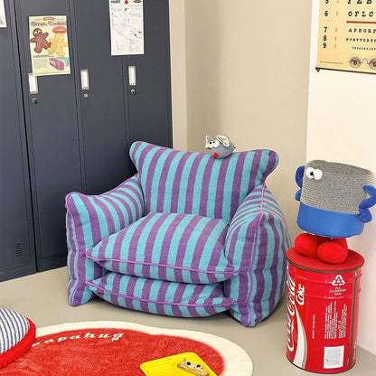 Playful Mind Striped Lazy Sofa Chair - TrendDora