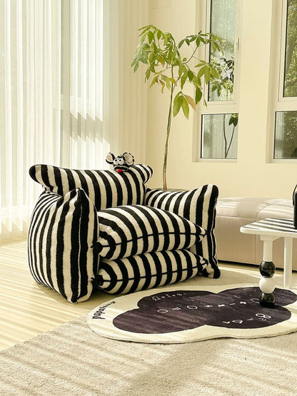 Playful Mind Striped Lazy Sofa Chair - TrendDora