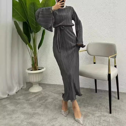 Pleated Maxi Dress(MS428)