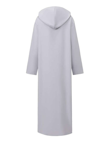 Premium Black Hooded Long Modest Muslim Robe Thobe for Men (MT029)