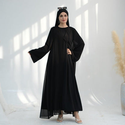 Premium Chiffon 3-Piece Set Abaya(MOA231)