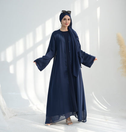 Premium Chiffon 3-Piece Set Abaya(MOA231)