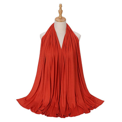 Premium Boho Style Large Mercerized Cotton Hijab (MH114）