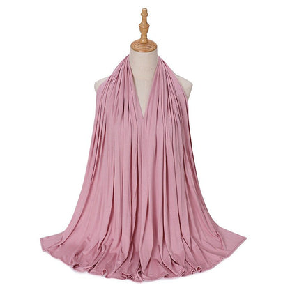 Premium Boho Style Large Mercerized Cotton Hijab (MH114）