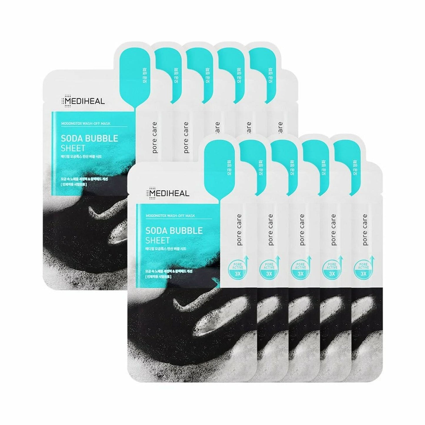 MEDIHEAL Mogongtox Wash-off Soda Bubble Sheet 10P - TrendDora