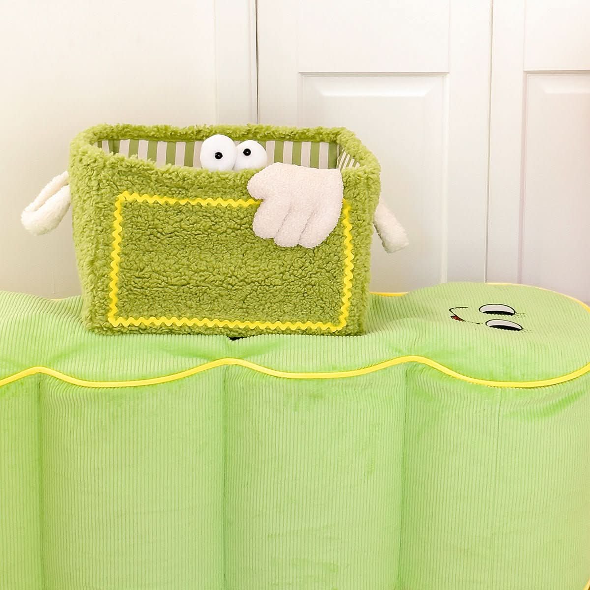 Quirky Monster Striped Storage Basket - TrendDora