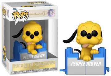 Disney Pop! Pluto on the Peoplemover action figure from Ralphie's Funhouse, featuring Pluto riding the iconic Disney theme park attraction