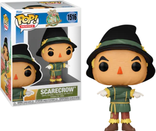 Ralphie's Funhouse Pop! Movies Wizard of Oz Scarecrow action figure with detailed costume and expressive face on a plain background.