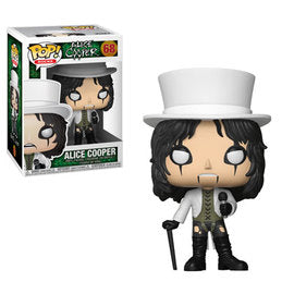 Alice Cooper Pop! Rocks action figure from Ralphie's Funhouse, showcasing a detailed toy figure inspired by the rock icon.