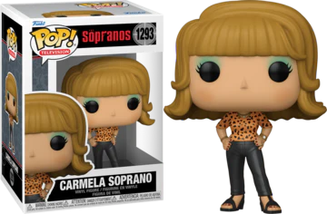 Carmela Soprano action figure from Pop! Television The Sopranos series by Ralphie's Funhouse, featuring detailed costume and pose.