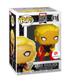 Adam Warlock action figure from Ralphie's Funhouse, detailed figure with vibrant costume and iconic pose.