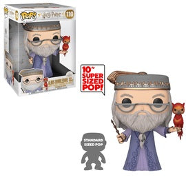 Jumbo 10-inch vinyl art toy of Albus Dumbledore with Fawkes, detailed collectible figure by Ralphie's Funhouse.