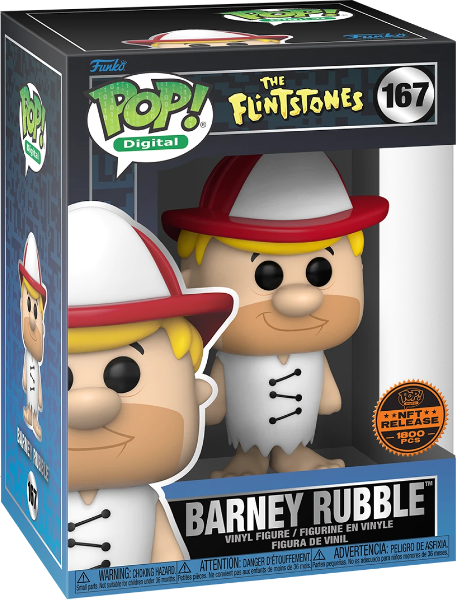 Barney Rubble plush toy from Ralphie's Funhouse, featuring soft fabric and cartoon character design.
