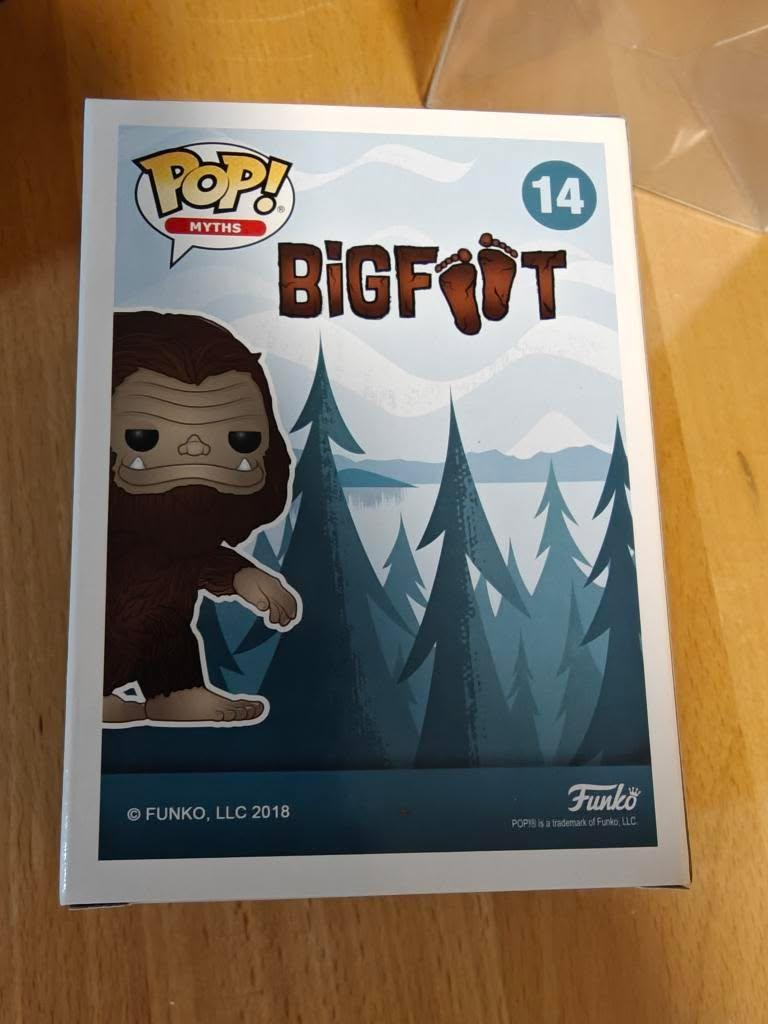 Flocked Bigfoot Funko-Shop Exclusive vinyl figure by Ralphie's Funhouse, detailed plush-like Bigfoot collectible for display.