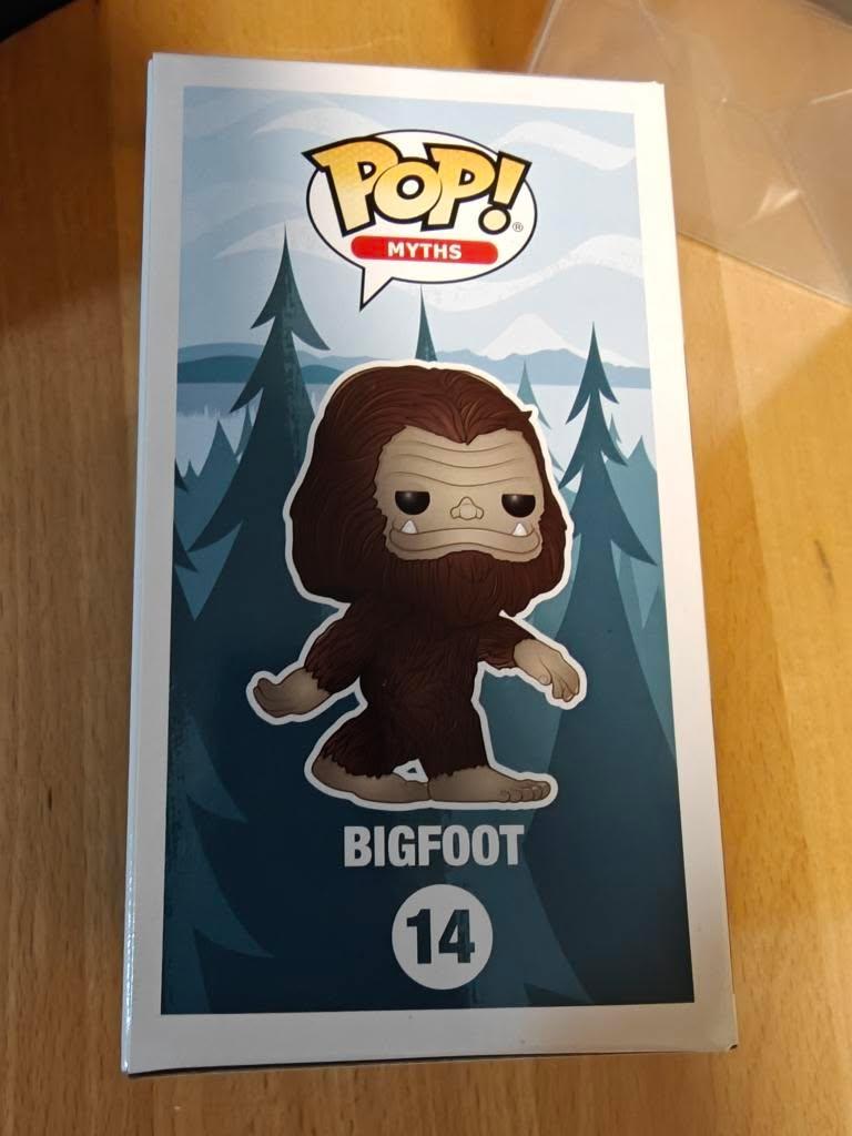 Flocked Bigfoot Funko-Shop Exclusive collectible figure from Ralphie's Funhouse, detailed plush-like design for spring convention.