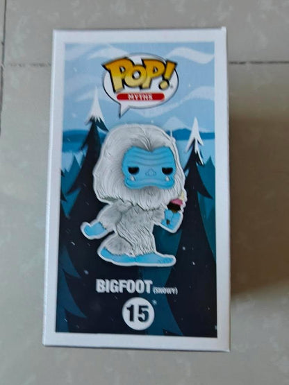 Bigfoot (Snowy Flocked) Canadian Convention Exclusive Funko Pop figure by Ralphie's Funhouse, shown with snowy flocked texture.