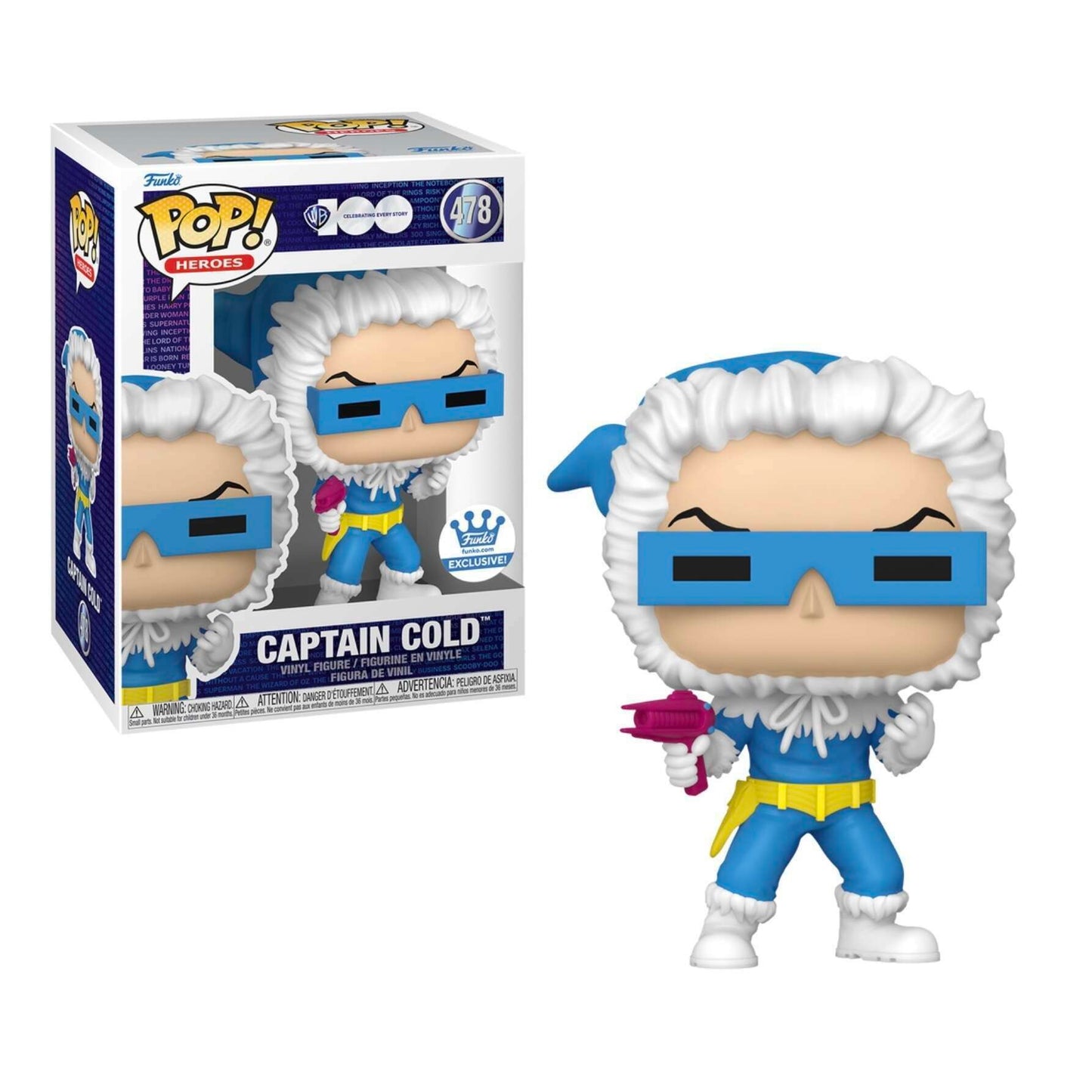 Captain Cold action figure from Ralphie's Funhouse featuring detailed costume and accessories, perfect for collectors.