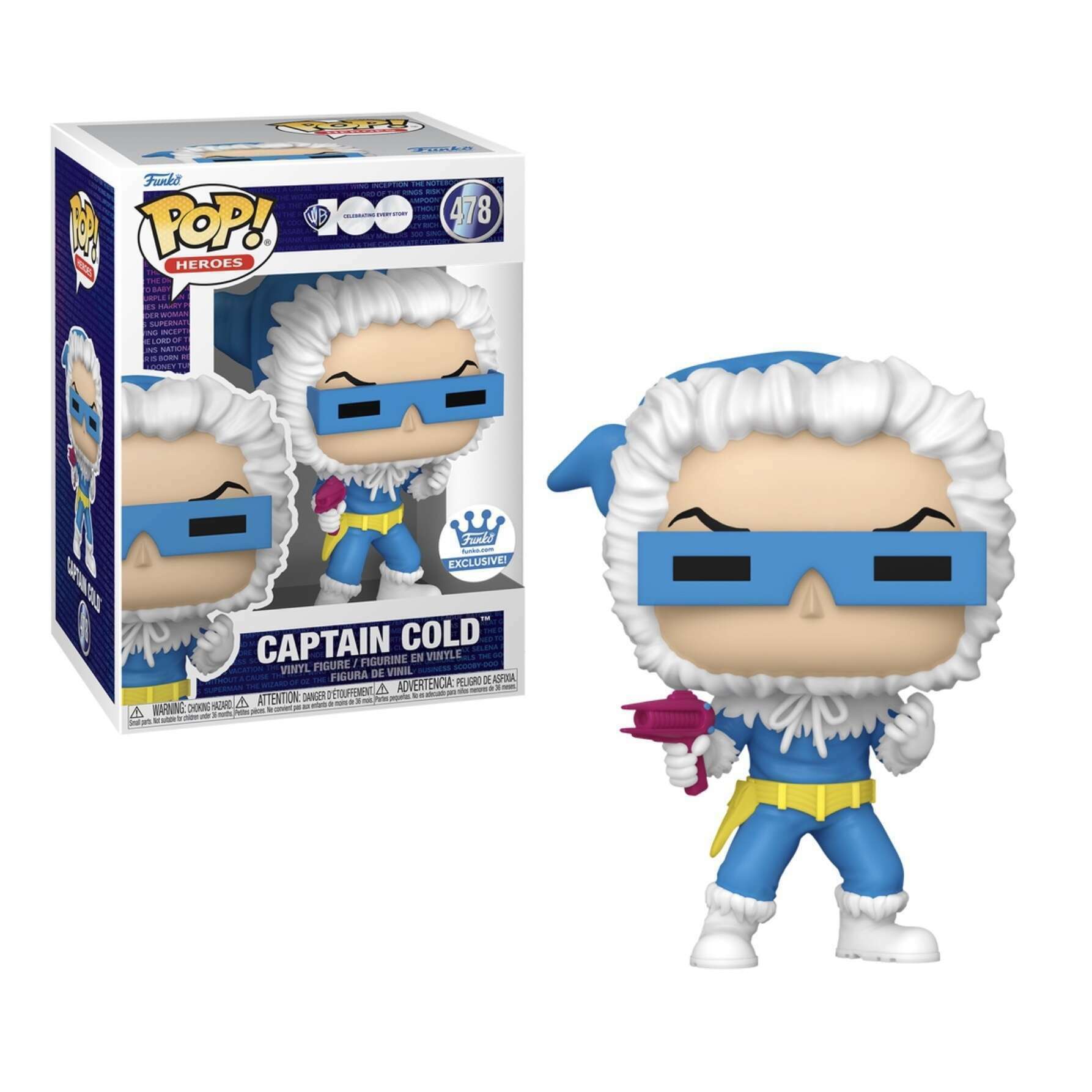 Captain Cold action figure from Ralphie's Funhouse featuring detailed costume and accessories, perfect for collectors.