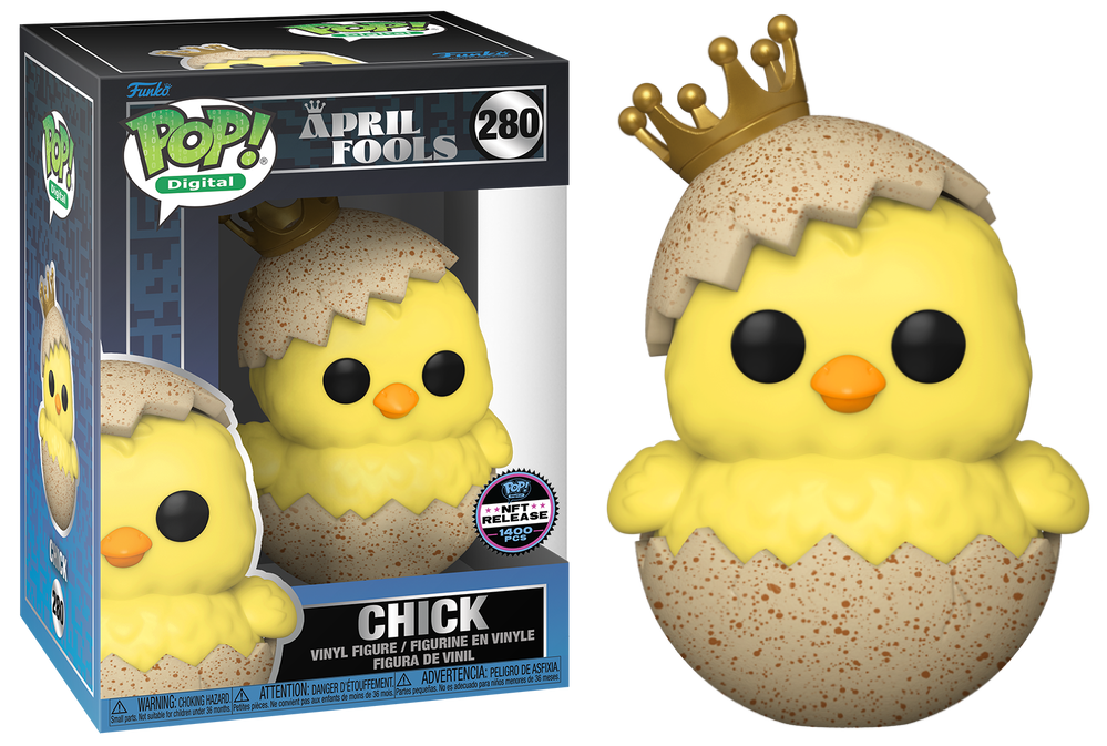 Ralphie's Funhouse plush chick toy with yellow feathers and orange beak, soft and cuddly for children.