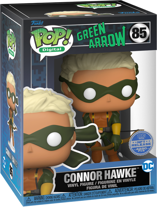 Connor Hawke vinyl art toy by Ralphie's Funhouse, featuring detailed design and vibrant colors.