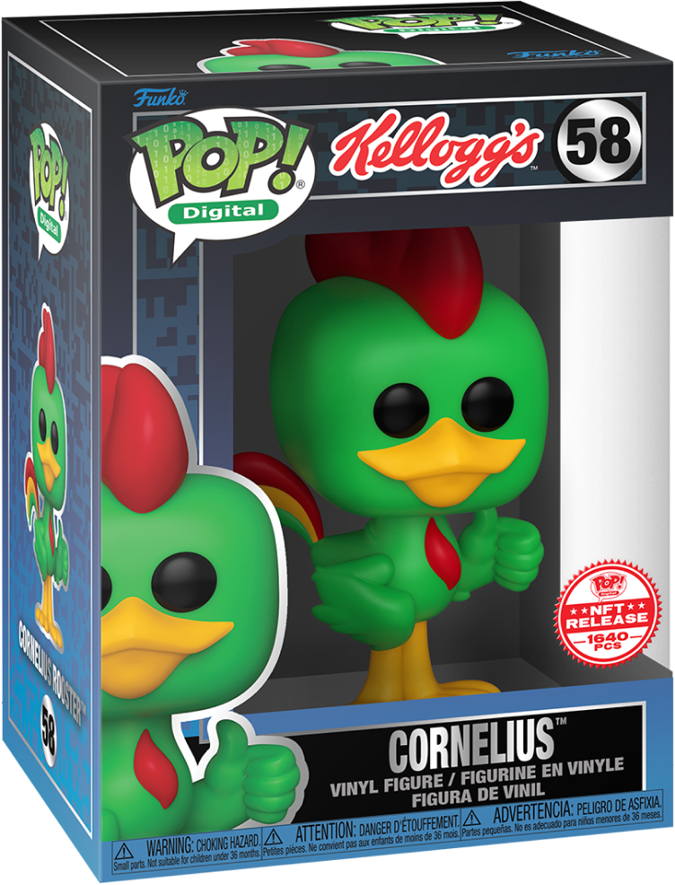 Colorful Cornelius figure from Ralphie's Funhouse, featuring vibrant details and playful design, perfect for collectible displays.