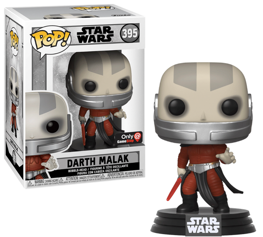 Darth Malak vinyl art toy from Ralphie's Funhouse, featuring detailed design and dark Sith Lord costume on a plain background.