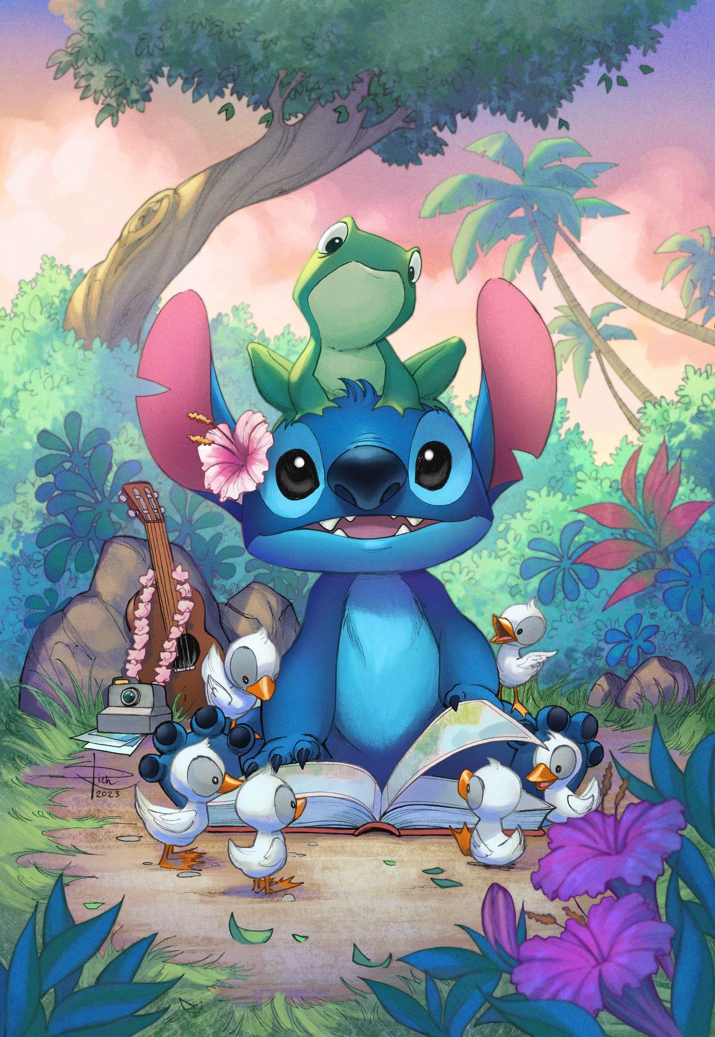 Disney's Lilo & Stitch #1 Sabine Rich Megacon exclusive variant comic by Dynamite featuring colorful cover art.