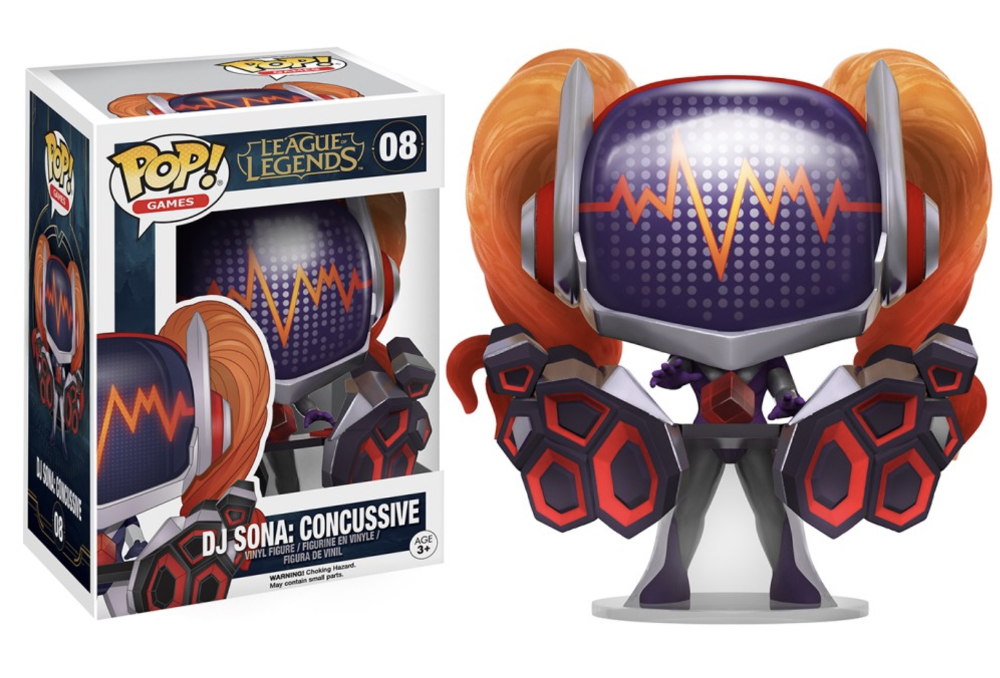 DJ Sona: Concussive figurine from Ralphie's Funhouse featuring DJ Sona in a dynamic pose with vibrant colors.