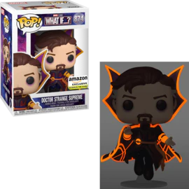 Doctor Strange Supreme action figure by Ralphie's Funhouse glowing in the dark, detailed costume and mystical design.