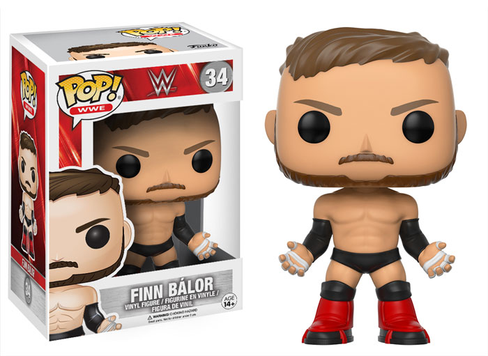 Finn Balor action figure by Ralphie's Funhouse featuring detailed costume and dynamic pose