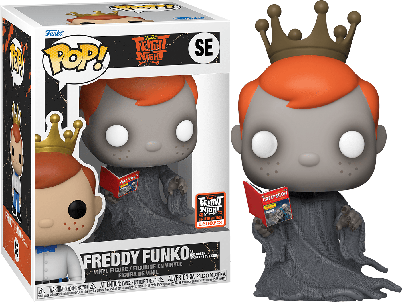 Freddy Funko as The Creep from TV series, collectible figure by Ralphie's Funhouse, detailed costume and expressive face.