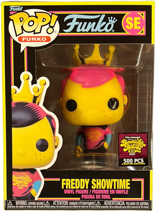 Colorful Freddy Showtime art toy by Ralphie's Funhouse featuring vibrant character details and playful design.