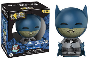 Funko Dorbz DC Comics Blackest Night Batman figure from 2016 release, showing Batman in black and green costume with collectible style.