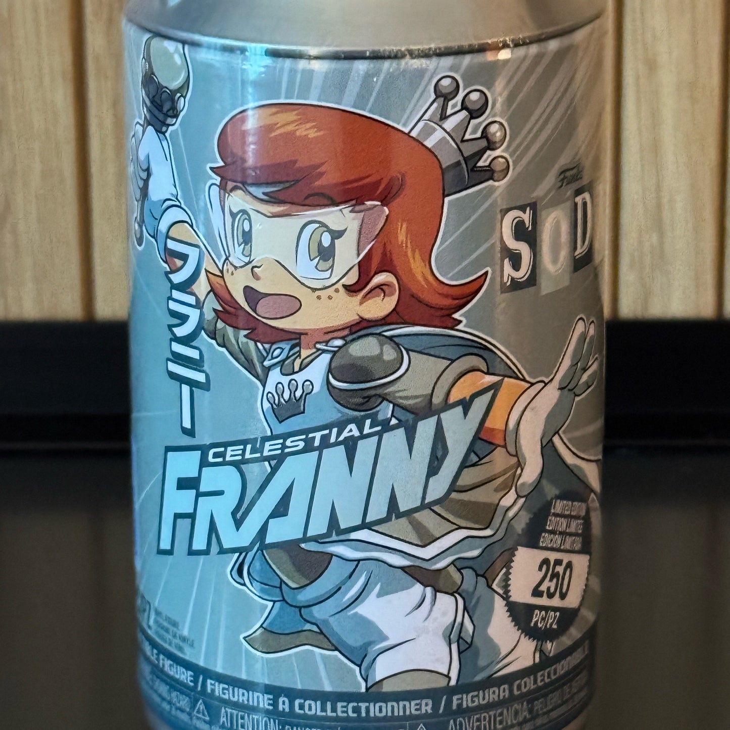 Sealed Funko Soda Funime Series Franny Celestial Funko figure in silver, LE250, from Ralphie's Funhouse, front view.