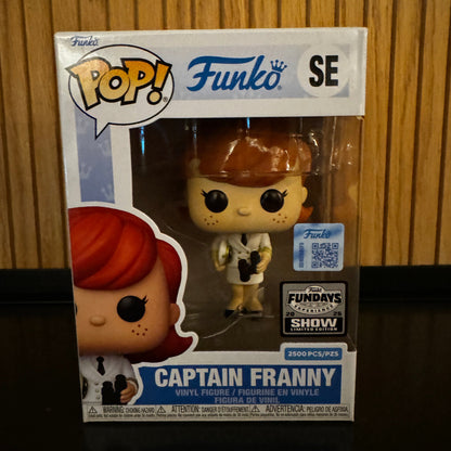 Funko Fundays Experience 2025 Pop! Originals Captain Franny figure by Ralphie's Funhouse, limited edition LE2500, detailed collectible toy