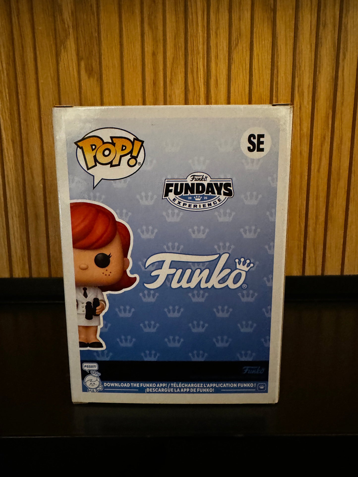 Funko Fundays 2025 Pop! Originals Captain Franny figure by Ralphie's Funhouse, LE2500, detailed collectible with vibrant colors.