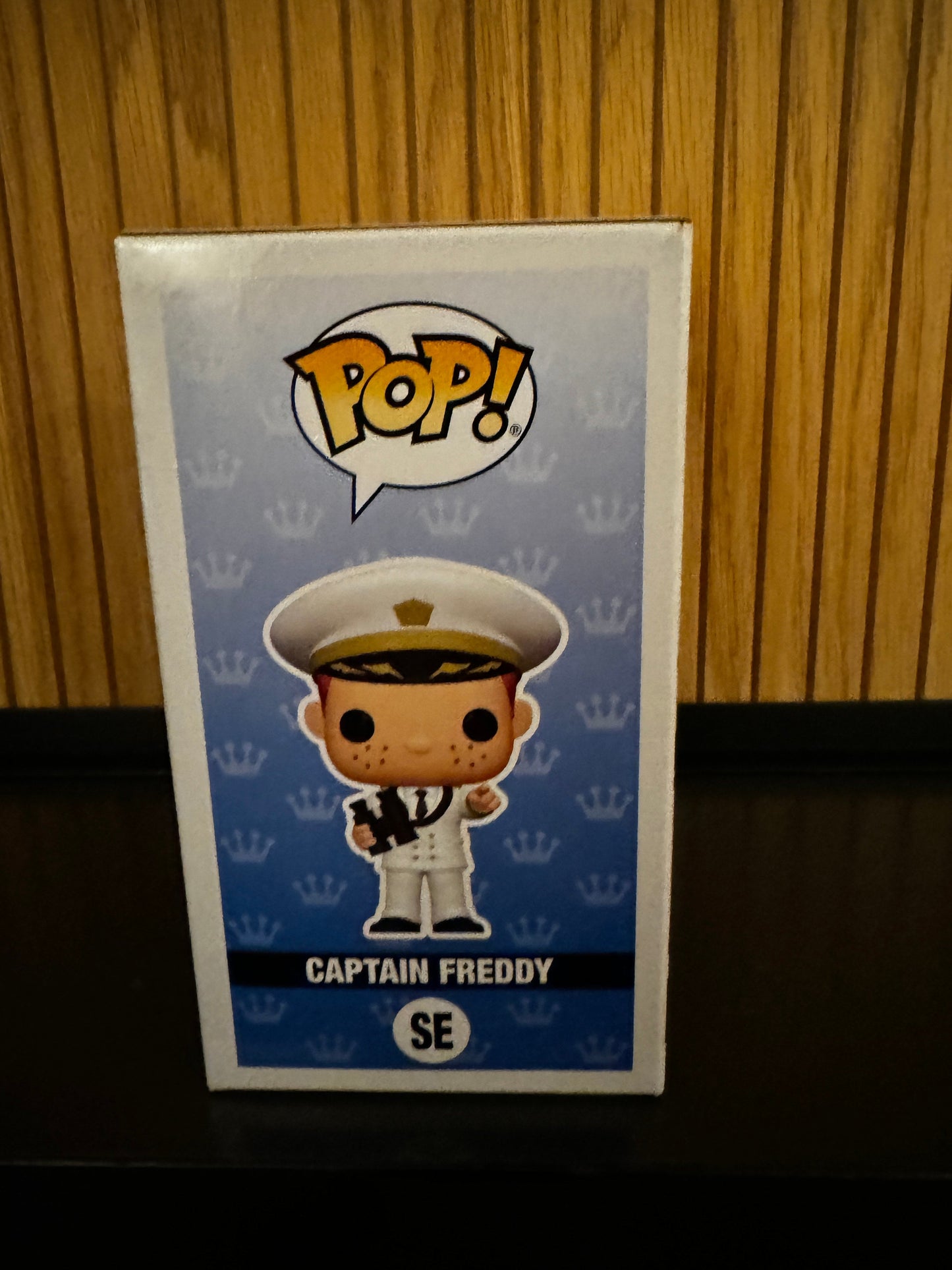 Funko Fundays 2025 Pop! Originals Captain Freddy figure by Ralphie's Funhouse, limited edition LE2500, detailed collectible toy