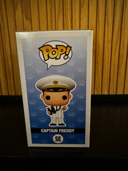 Funko Fundays 2025 Pop! Originals Captain Freddy figure by Ralphie's Funhouse, limited edition LE2500, detailed collectible toy