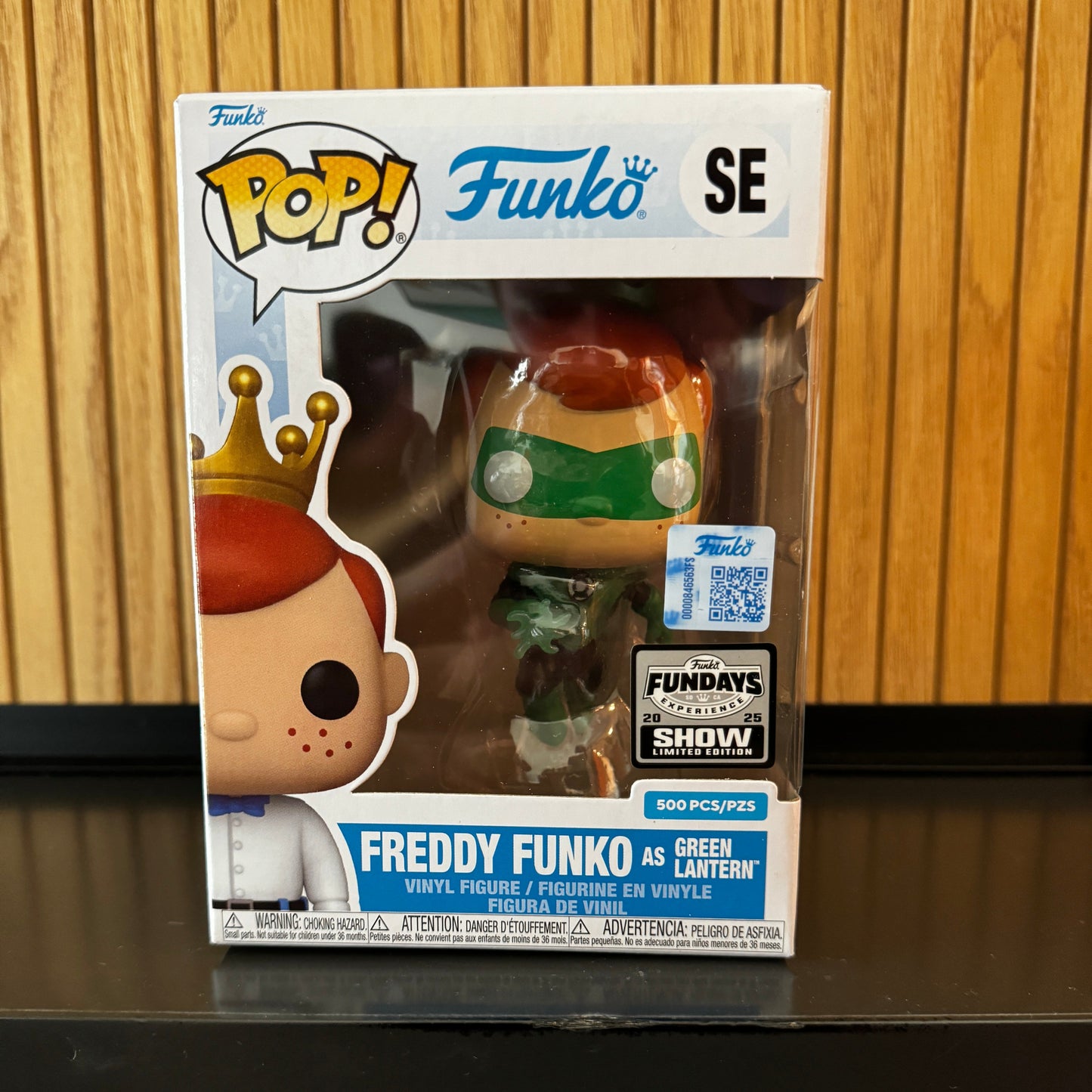 Funko Pop! Freddy Funko as Green Lantern from DC, part of the Funko Fundays Experience 2025, LE500 collectible figure.