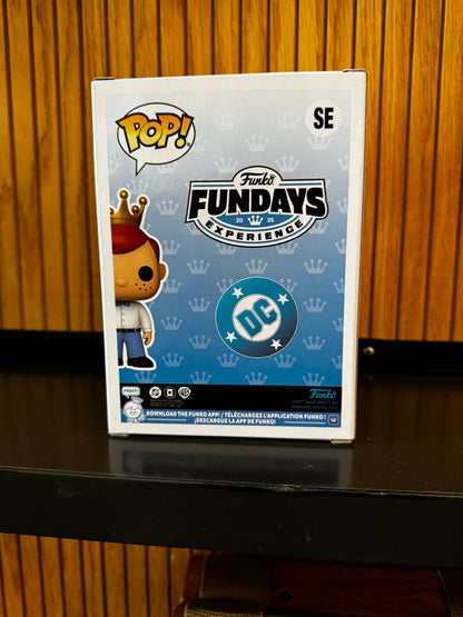 Funko Fundays 2025 Pop! Originals DC Freddy Funko as Green Lantern collectible figure, limited edition LE500, with green costume and lantern.