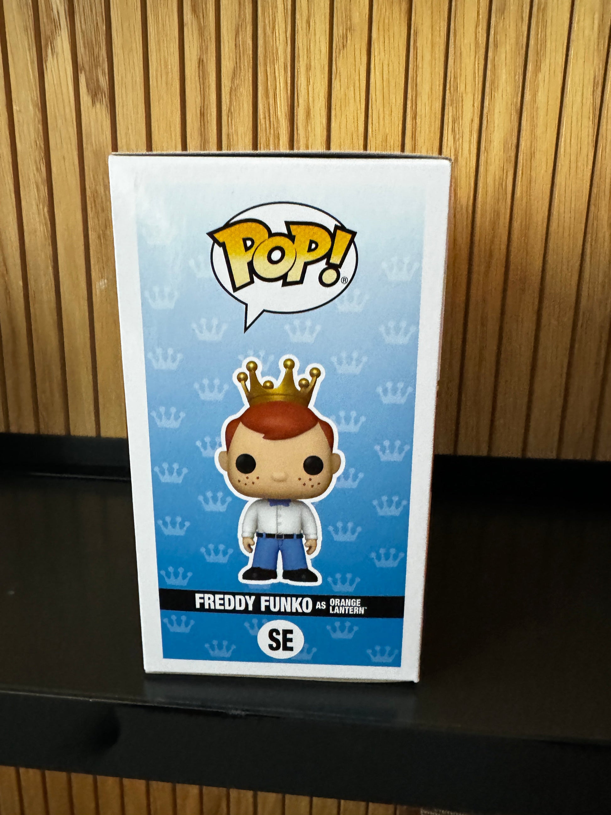 Translucent Orange Lantern Freddy Funko Pop! vinyl figure from Funko Fundays 2025, featuring DC Comics design and collectible details.