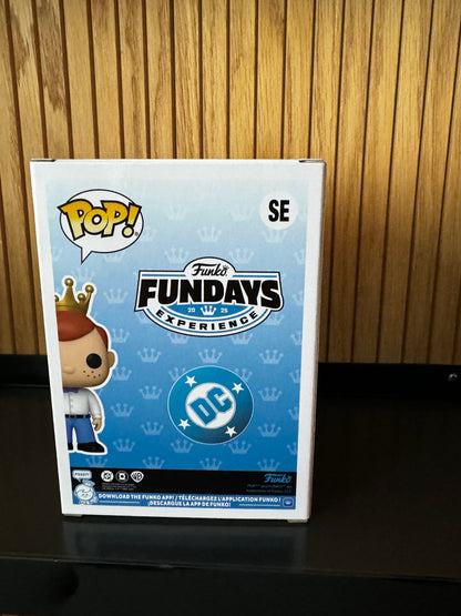 Translucent orange lantern Freddy Funko Pop! figure from Funko Fundays 2025, featuring DC character in collectible vinyl style.