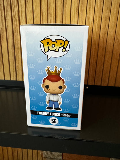 Funko Fundays 2025 Pop! Originals DC Freddy Funko as White Lantern figure, limited edition LE550, with detailed white lantern costume.