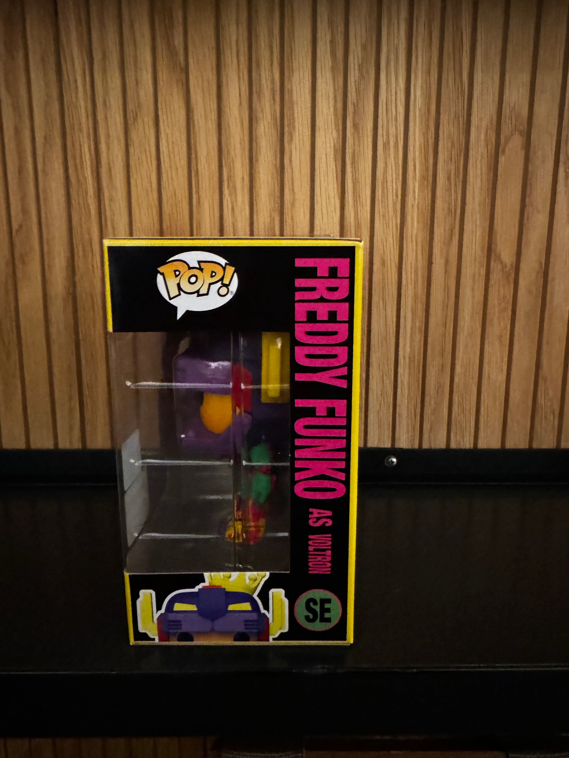 Funko Pop! Freddy Funko as Voltron vinyl figure with blacklight glow, part of Ralphie's Funhouse FunDays 2025 collection, LE1500