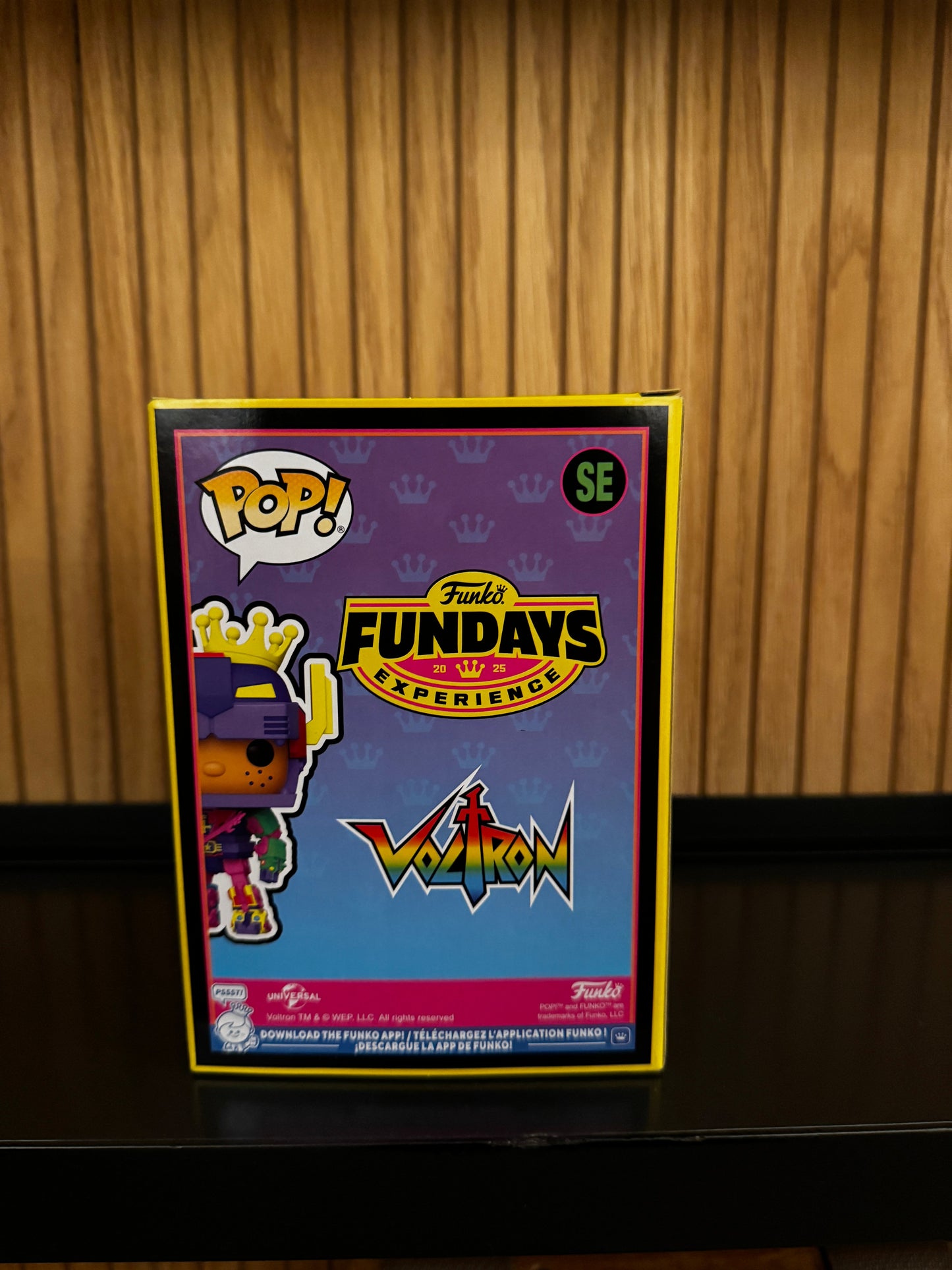 Funko Pop! Freddy Funko as Voltron blacklight figure from Ralphie's Funhouse, limited edition 1500, with colorful blacklight design.