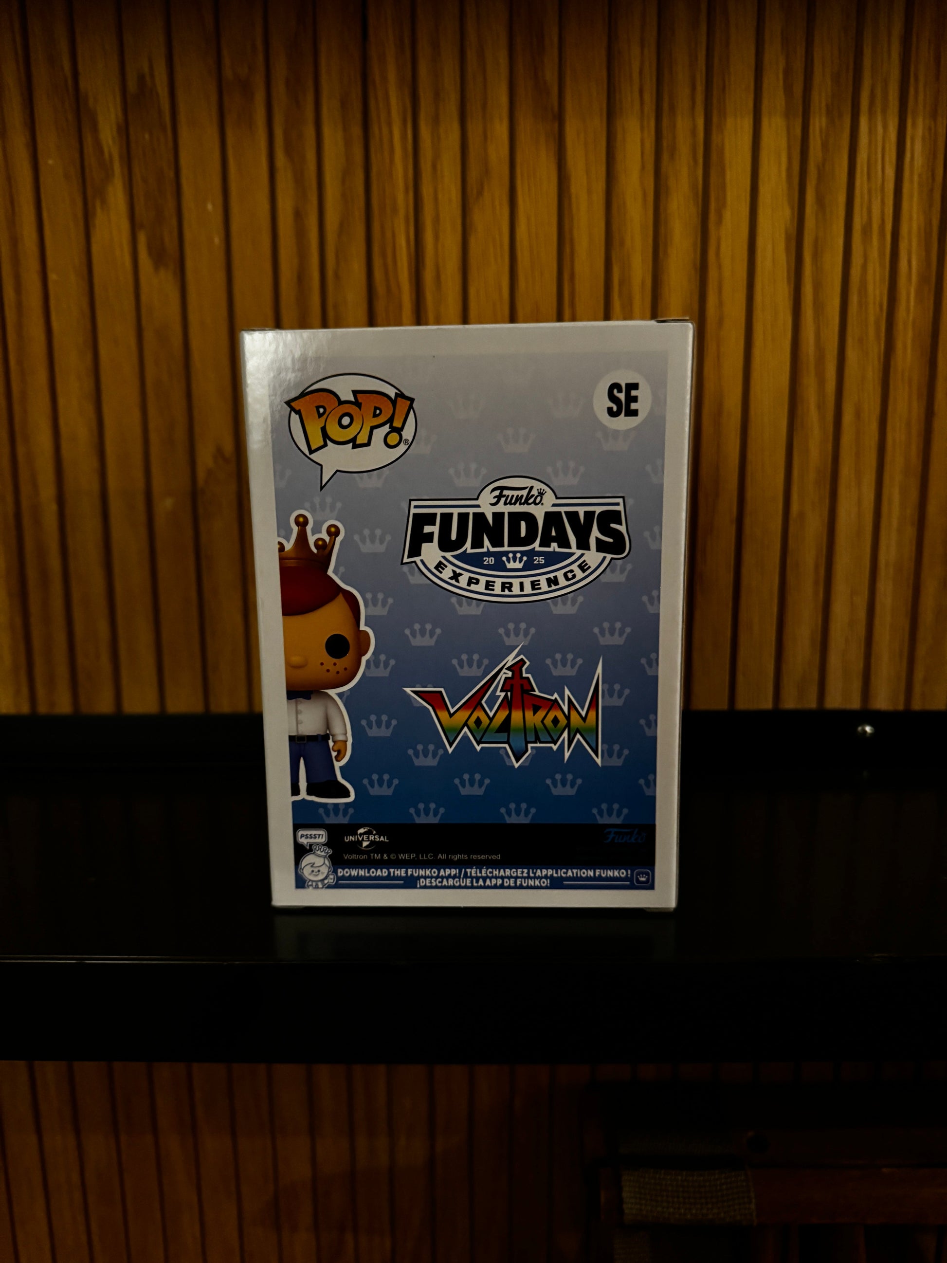 Funko Fundays 2025 Pop! Originals Freddy Funko as Voltron metallic figure, limited edition Ralphie's Funhouse collectible.
